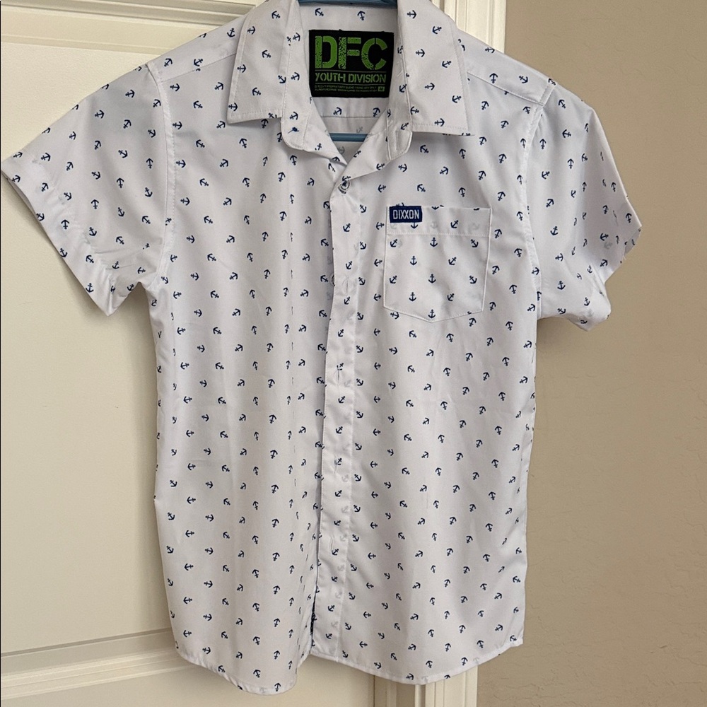 DIXXON Youth White Anchor Print Shirt